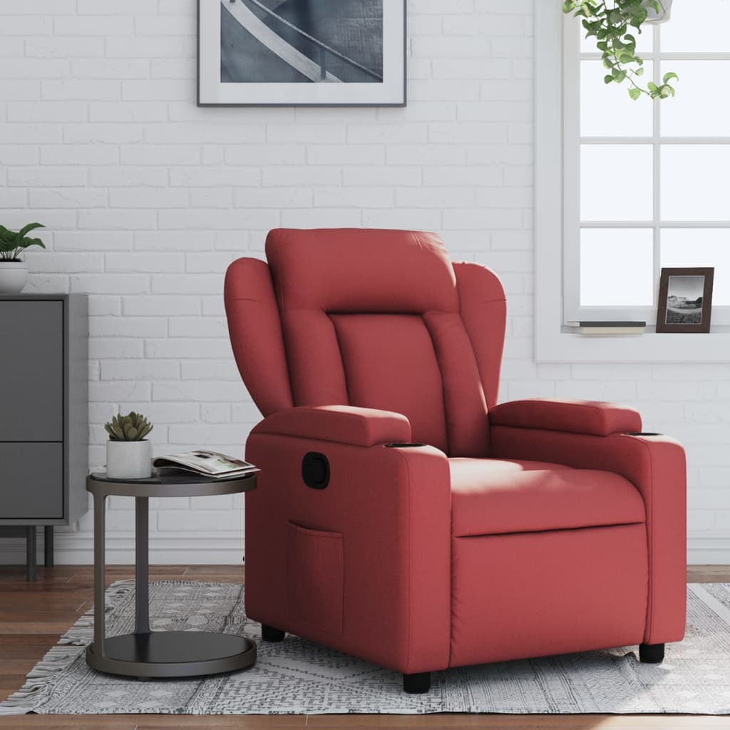Fauteuil inclinable Rouge bordeaux Similicuir