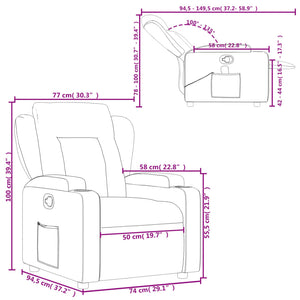 Fauteuil inclinable Rouge Similicuir
