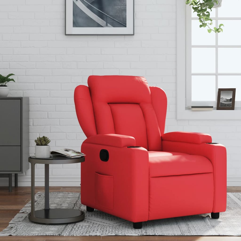 Fauteuil inclinable Rouge Similicuir