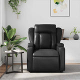 Fauteuil de massage inclinable Noir Similicuir