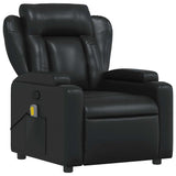 Fauteuil de massage inclinable Noir Similicuir