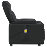 Fauteuil de massage inclinable Noir Similicuir