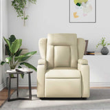 Fauteuil inclinable de massage Crème Similicuir