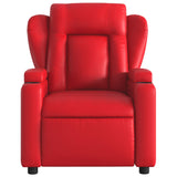 Fauteuil de massage inclinable rouge similicuir