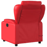 Fauteuil de massage inclinable rouge similicuir