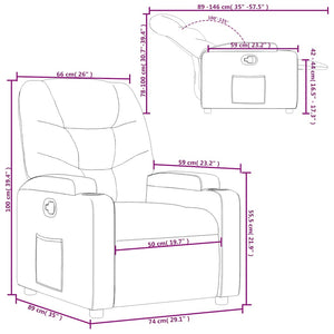 Fauteuil inclinable Noir Tissu