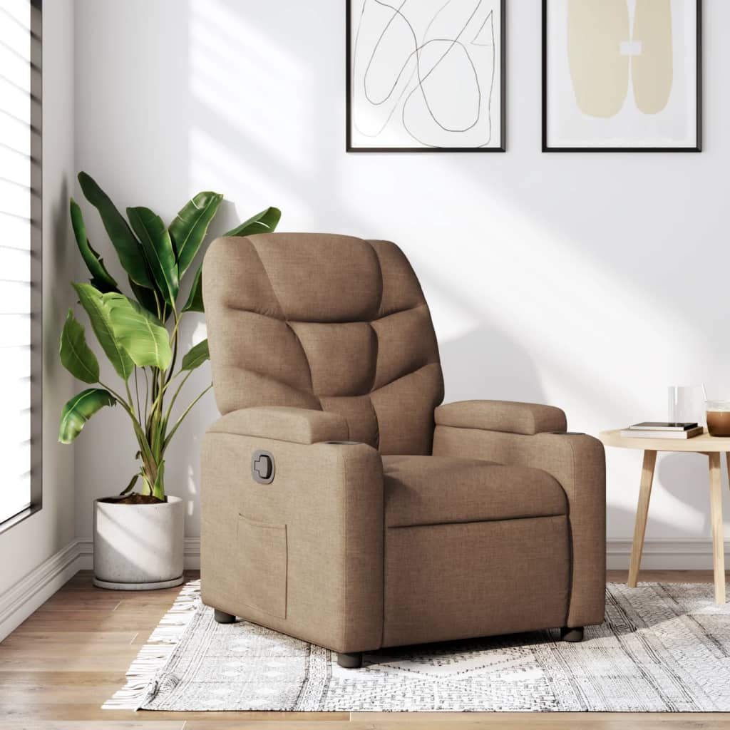 Fauteuil inclinable Marron Tissu