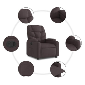Fauteuil inclinable Marron foncé Tissu