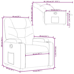 Fauteuil inclinable Marron foncé Tissu
