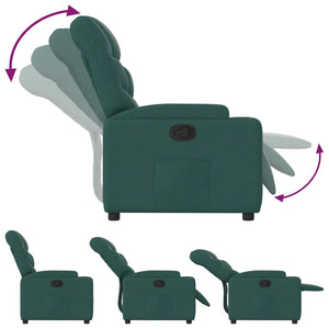Fauteuil inclinable Vert foncé Tissu