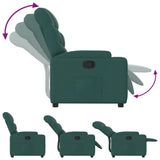 Fauteuil inclinable Vert foncé Tissu