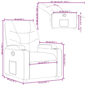 Fauteuil inclinable Vert foncé Tissu
