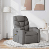 Fauteuil de massage inclinable Gris foncé Tissu