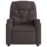 Fauteuil de massage inclinable Marron foncé Tissu