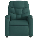 Fauteuil de massage inclinable Vert foncé Tissu