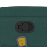 Fauteuil de massage inclinable Vert foncé Tissu