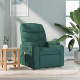 Fauteuil de massage inclinable Vert foncé Tissu
