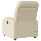 Fauteuil de massage inclinable Crème Tissu