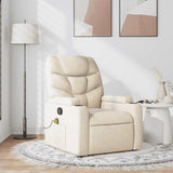 Fauteuil de massage inclinable Crème Tissu