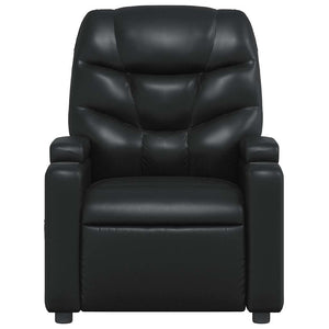 Fauteuil inclinable en similicuir noir
