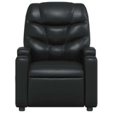 Fauteuil inclinable en similicuir noir