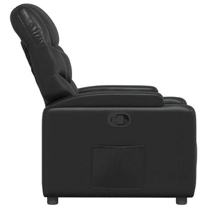 Fauteuil inclinable en similicuir noir
