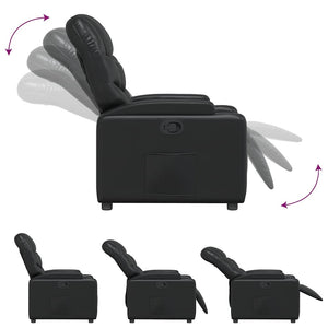 Fauteuil inclinable en similicuir noir