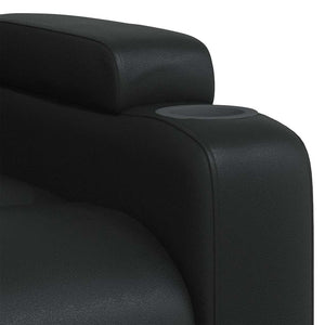 Fauteuil inclinable en similicuir noir