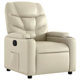 Fauteuil inclinable Crème Similicuir