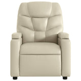 Fauteuil inclinable Crème Similicuir