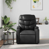 Fauteuil de massage inclinable Noir Similicuir