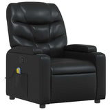 Fauteuil de massage inclinable Noir Similicuir