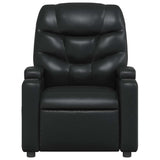 Fauteuil de massage inclinable Noir Similicuir