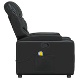 Fauteuil de massage inclinable Noir Similicuir