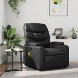 Fauteuil de massage inclinable Noir Similicuir