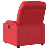 Fauteuil de massage inclinable rouge similicuir
