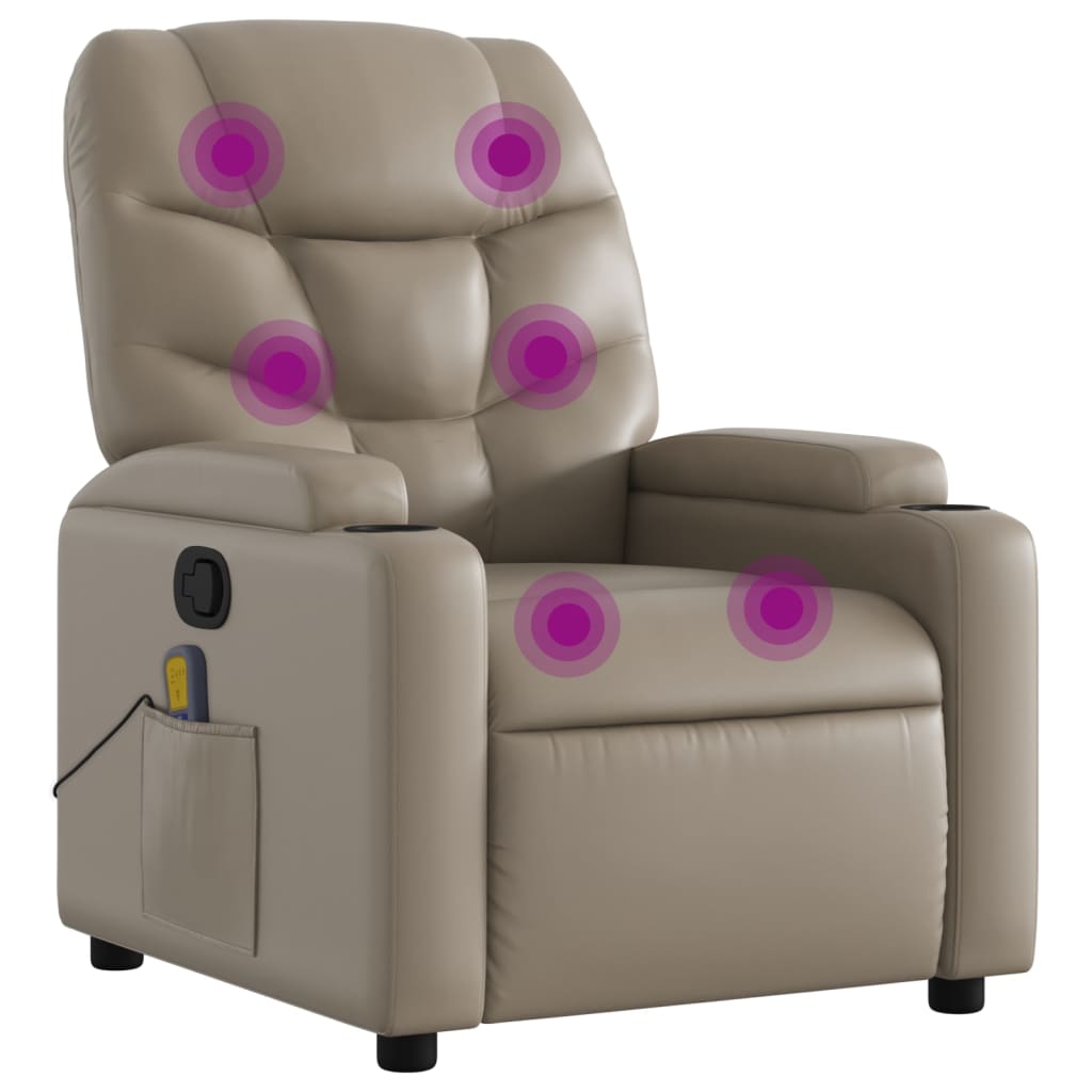 Fauteuil de massage inclinable Cappuccino Similicuir