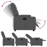 Fauteuil inclinable en tissu gris foncé