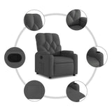 Fauteuil inclinable en tissu gris foncé