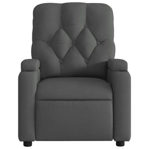Fauteuil inclinable en tissu gris foncé