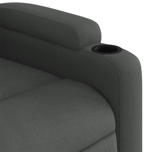 Fauteuil inclinable en tissu gris foncé