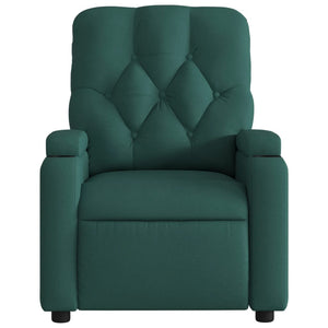 Fauteuil inclinable Vert foncé Tissu