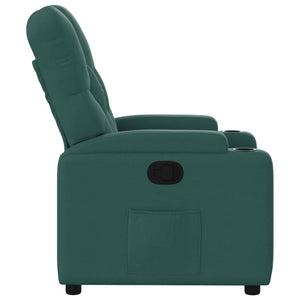 Fauteuil inclinable Vert foncé Tissu