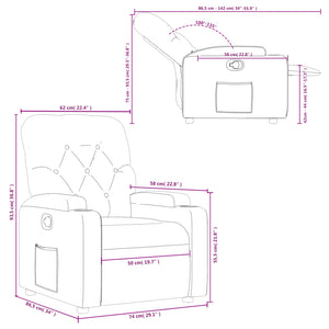 Fauteuil inclinable Vert foncé Tissu