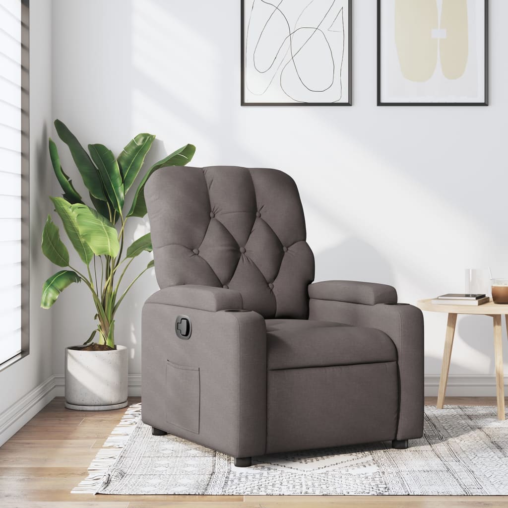 Fauteuil inclinable Taupe Tissu