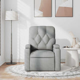 Fauteuil de massage inclinable Gris clair Tissu