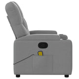 Fauteuil de massage inclinable Gris clair Tissu
