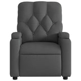 Fauteuil de massage inclinable Gris foncé Tissu