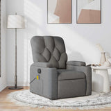 Fauteuil de massage inclinable Gris foncé Tissu