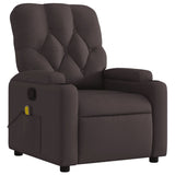 Fauteuil de massage inclinable Marron foncé Tissu